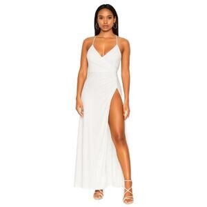 Superdown Bethany Maxi Dress in Gold Metallic – NWT Size Small